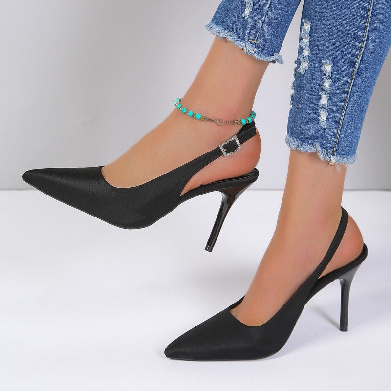 High-Heels Pointed Toe Buckle Sandals