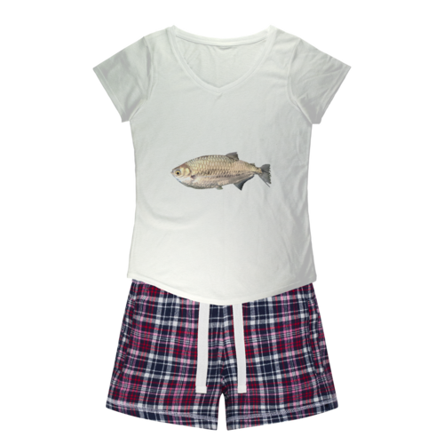 Silver Fish Women's Sleepy Tee and Flannel Short