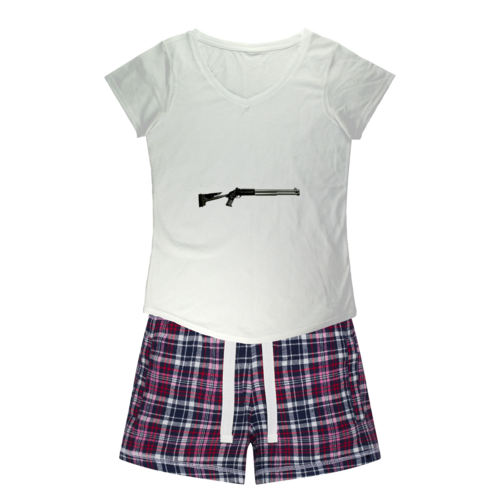 Shotgun Women's Sleepy Tee and Flannel Short