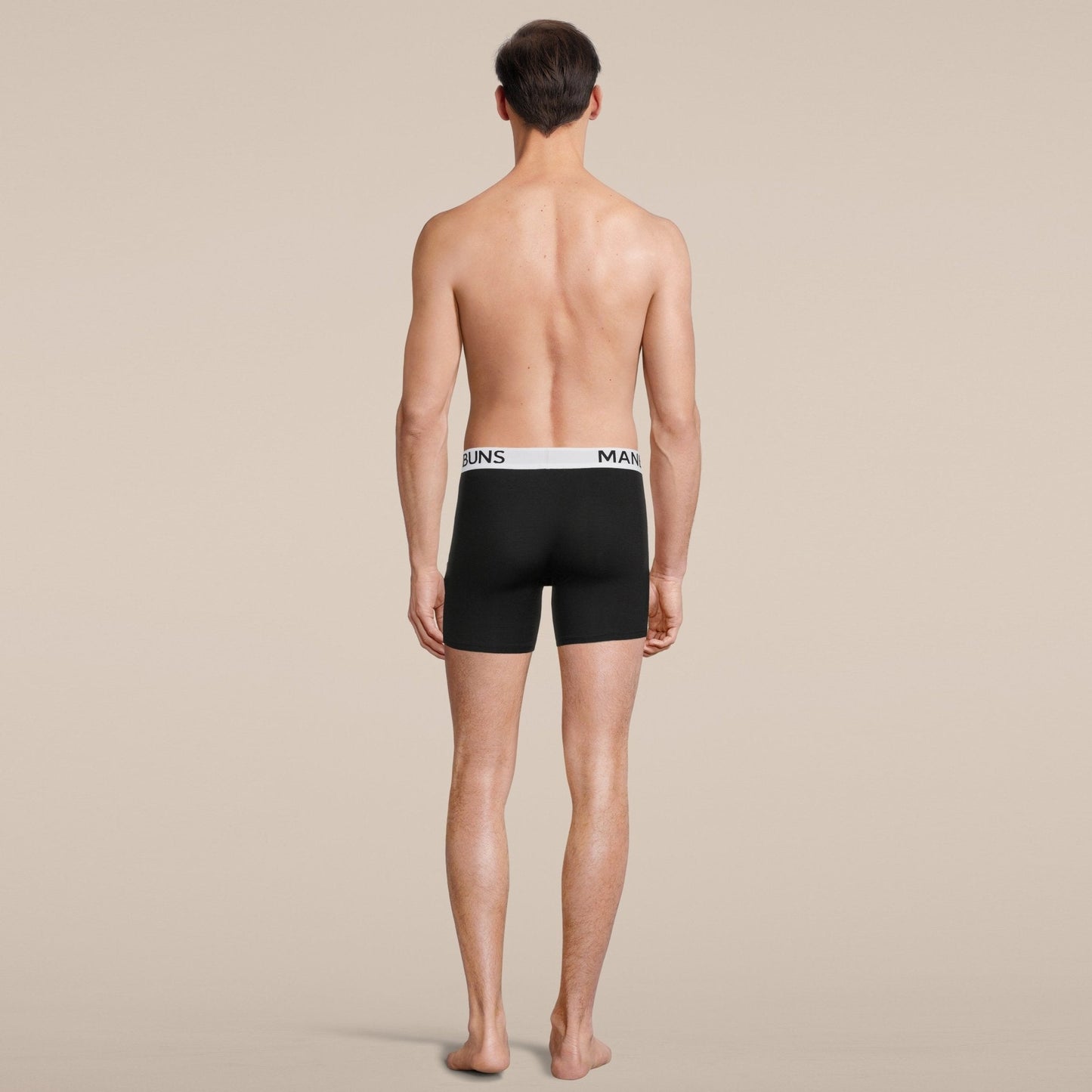 Men's Classic Black Boxer Brief Underwear with Pouch