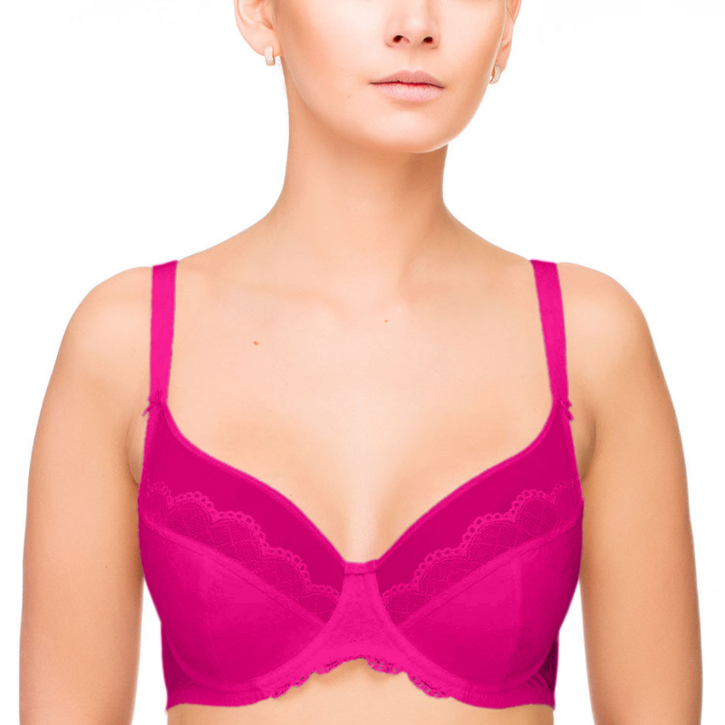 Full Figure Unlined Bra Lauma Vivian Pink