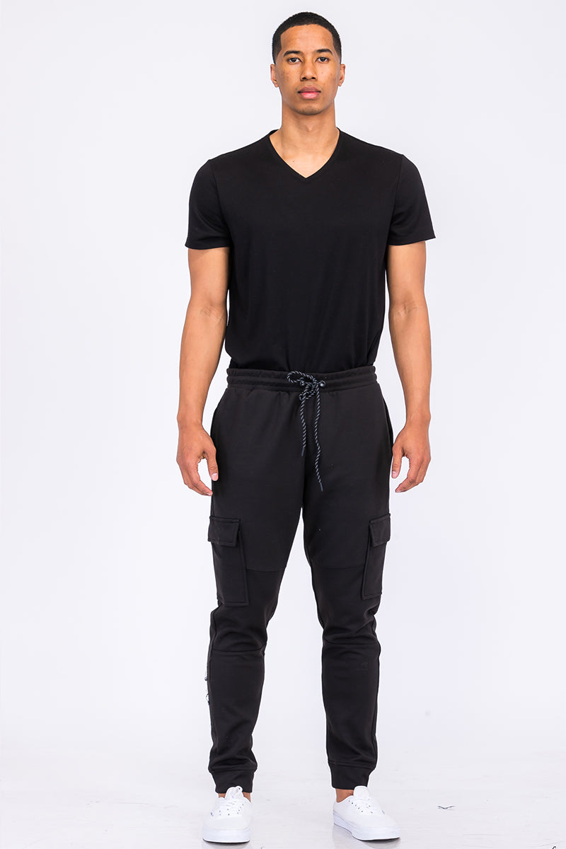 Cotton Blend Cargo Joggers