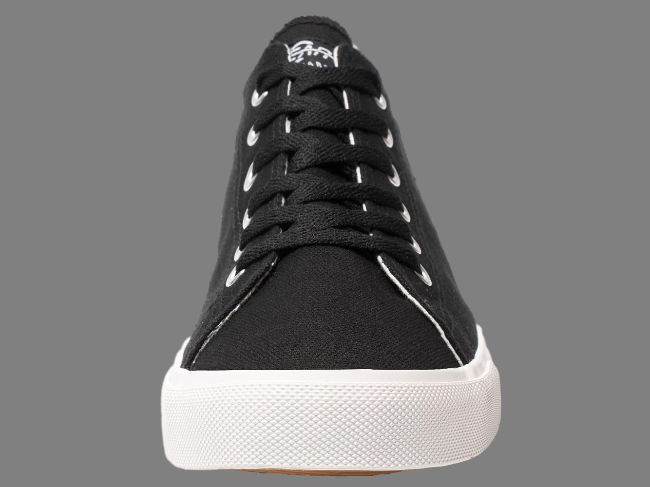 Retro Black/White Canvas Sneakers Unisex Size - Cushioned Insole