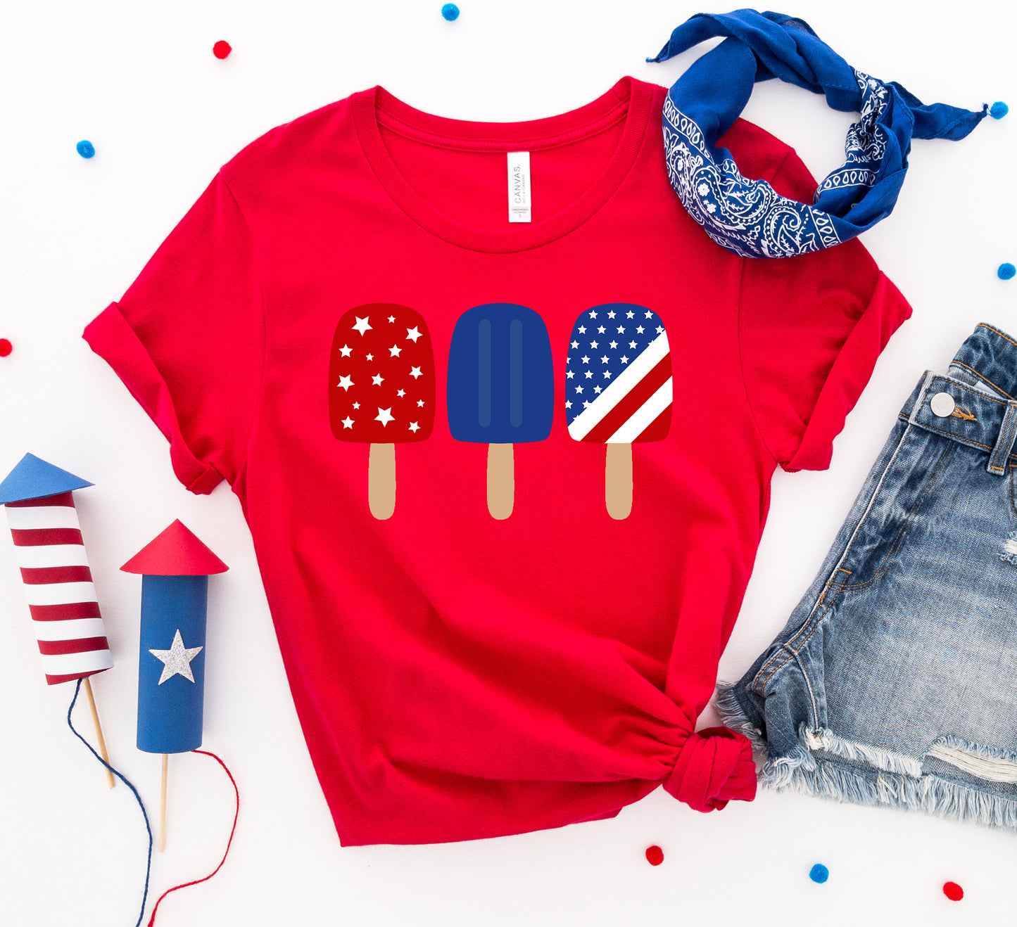 4th of July Popsicles T-shirt