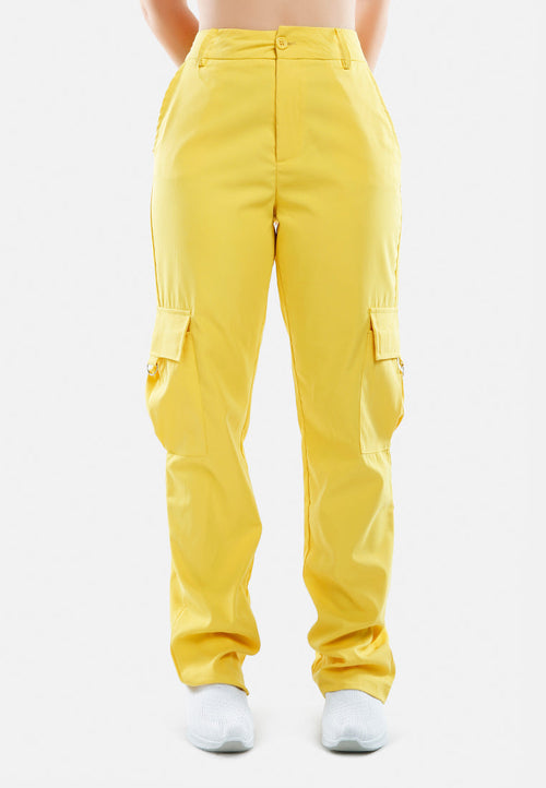 high waist cargo pants