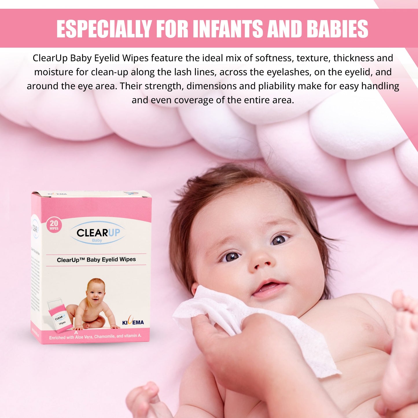 Baby Eyelid Wipes - Soothing Care for Delicate Eyes (20-Unit Pack)