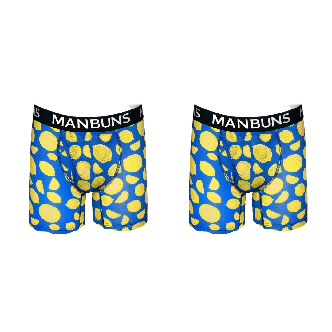 Men's Lemon Boxer Brief Underwear | 2 Pack