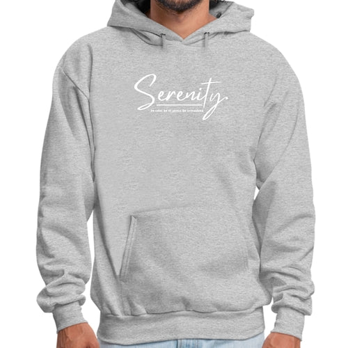 Mens Graphic Hoodie Serenity - Be Calm Be At Peace Be Untroubled -