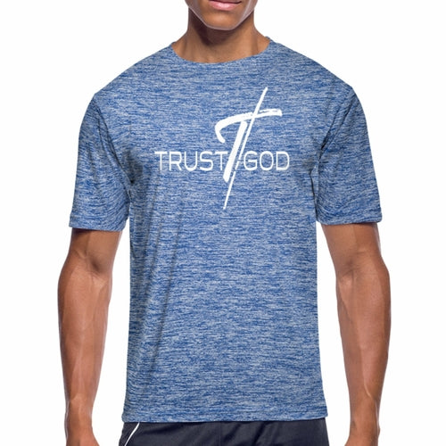 Men's Moisture Wicking Performance T-Shirt, Trust in God