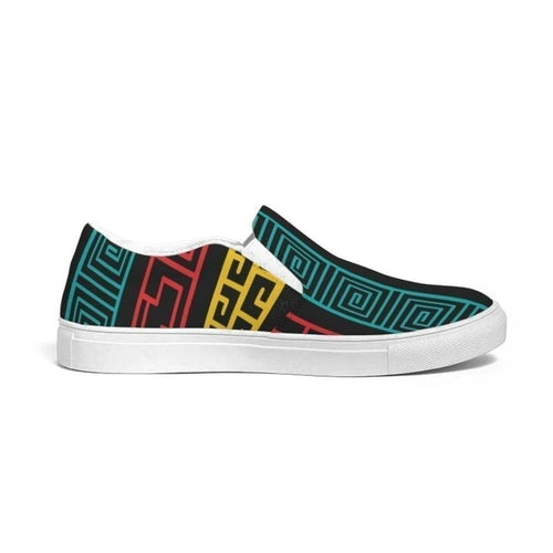 Mens Sneakers, Multicolor Low Top Canvas Slip-on Sports Shoes - E6b375