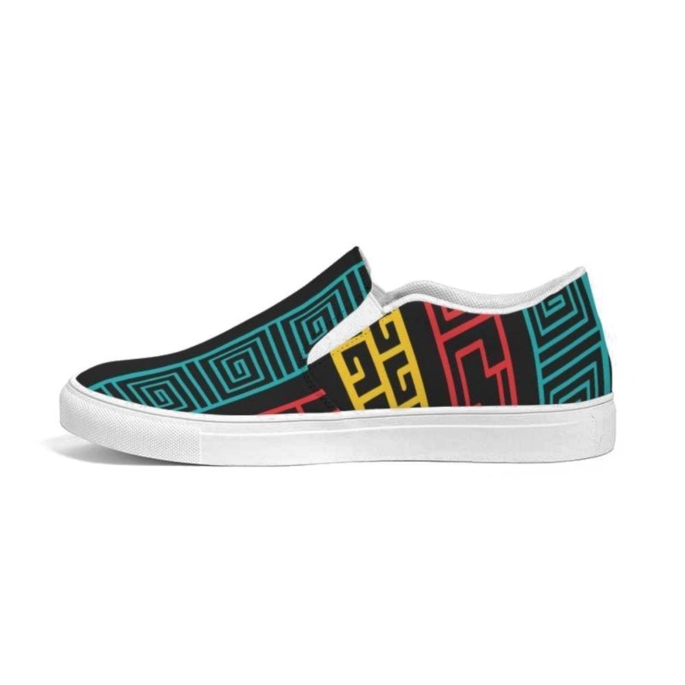 Mens Sneakers, Multicolor Low Top Canvas Slip-on Sports Shoes - E6b375