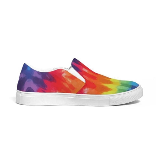 Mens Sneakers, Multicolor Tie-dye Low Top Canvas Slip-on Sports Shoes