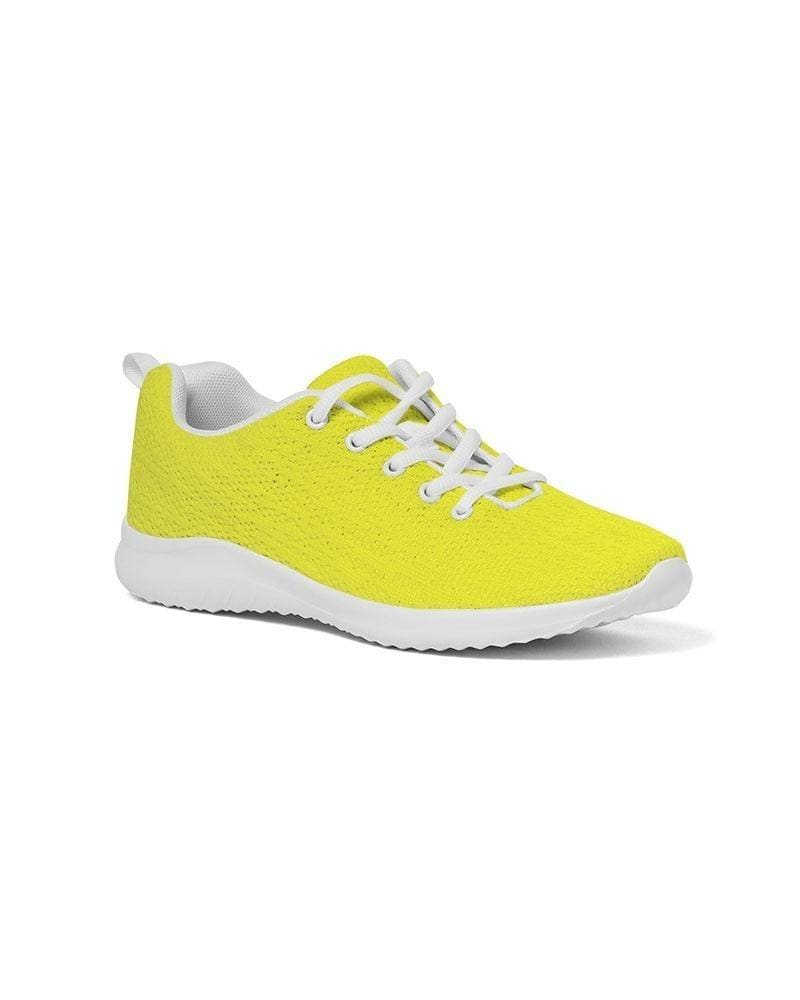 Mens Sneakers, Yellow Low Top Canvas Running Sports Shoes - O7o475