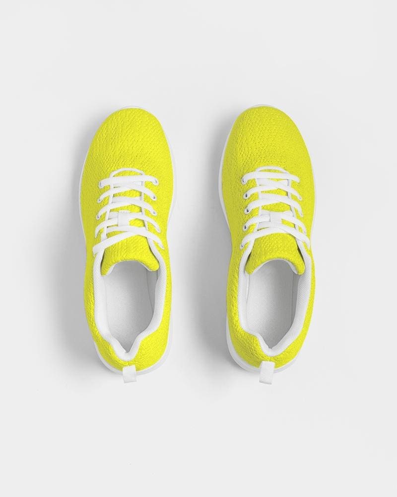 Mens Sneakers, Yellow Low Top Canvas Running Sports Shoes - O7o475