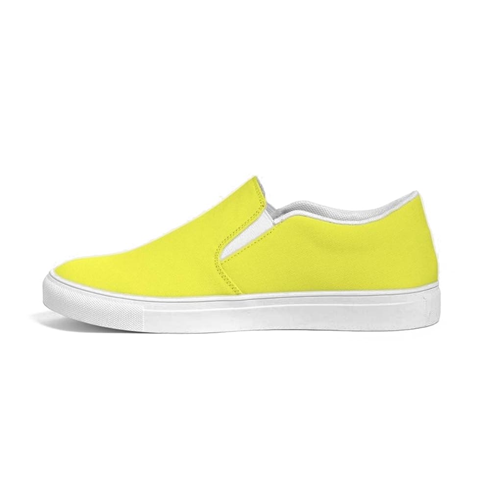 Mens Sneakers, Yellow Low Top Canvas Sports Shoes - O7z475