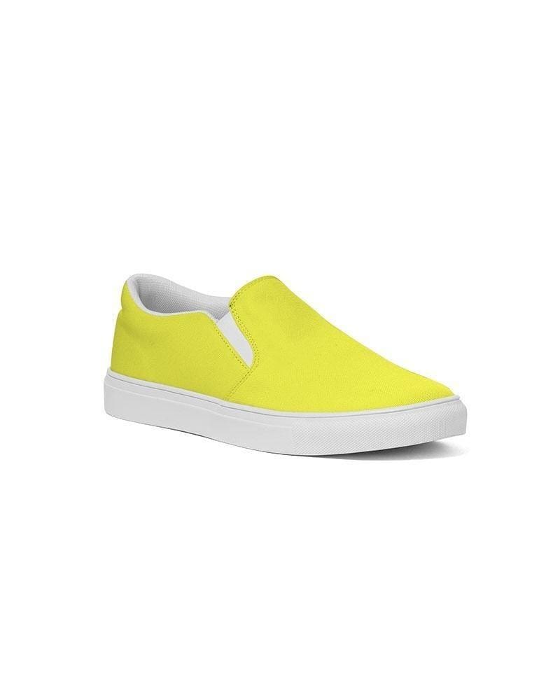 Mens Sneakers, Yellow Low Top Canvas Sports Shoes - O7z475