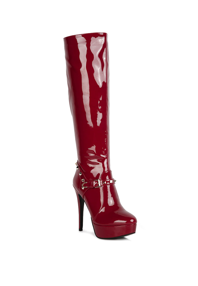 daphne stiletto heeled mid calf boots