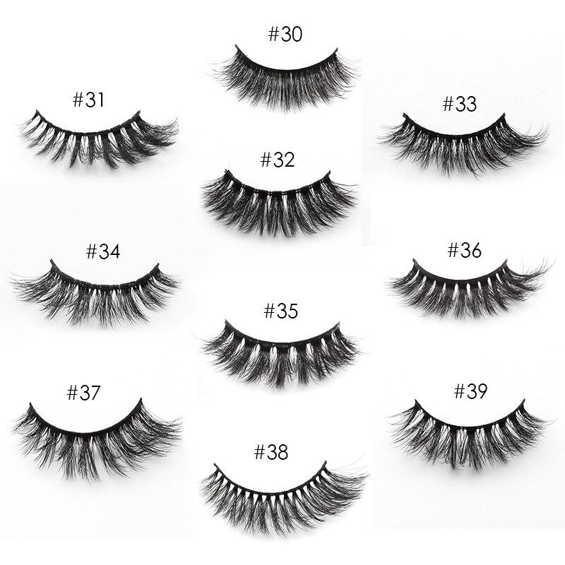 Mink Eye Lashes Wholesale 20/30/40/100 PCS  Mink Fluffy Fake Eyelashes