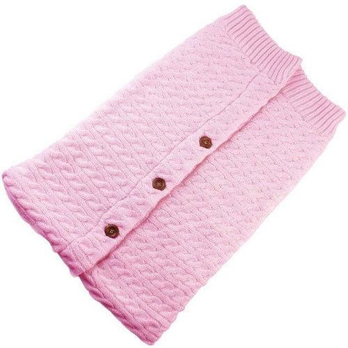 Newborn Baby Winter Warm Sleeping Bags Infant Button Knit Swaddle Wrap