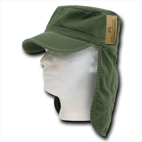 Rapid Dominance 107-PL-OLI-06 Foreign Legion Flap Caps - Olive- Small