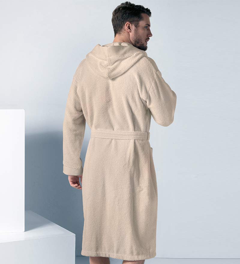 Men's Luxury Turkish Cotton Terry Cloth Robe with Hood