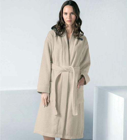 Women's Turkish Cotton Terry Kimono Robe - Luxurious Terry Cloth