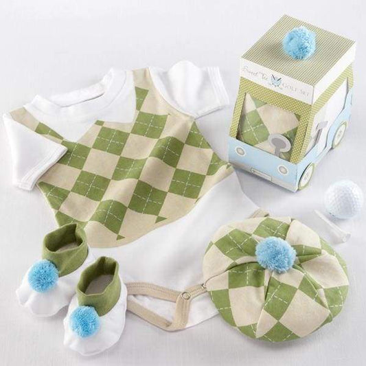 Big Dreamzzz Sweet Tee 3-Piece Golf Layette Set in Golf Cart Packaging