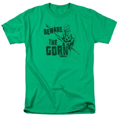 Trevco Star Trek-Beware The Gorn - Short Sleeve Adult 18-1 Tee - Kelly