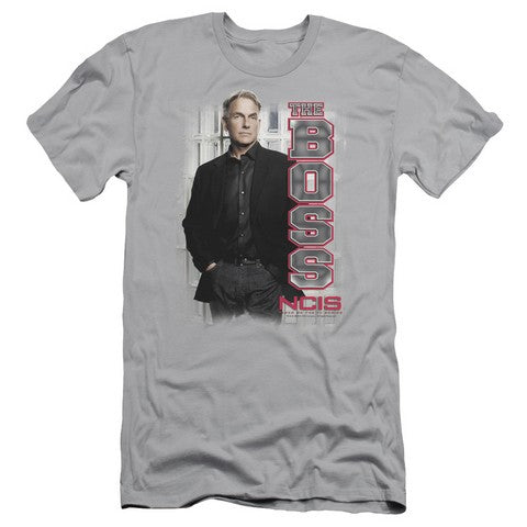 Trevco Ncis-The Boss - Short Sleeve Adult 30-1 Tee - Silver- 2X