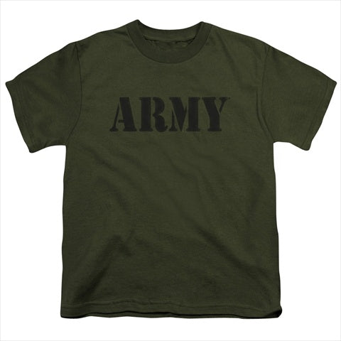 Army-Army - Short Sleeve Youth 18-1 Tee- Military Green - Large