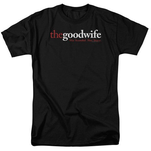 Trevco The Good Wife-Logo - Short Sleeve Adult 18-1 Tee - Black- Small