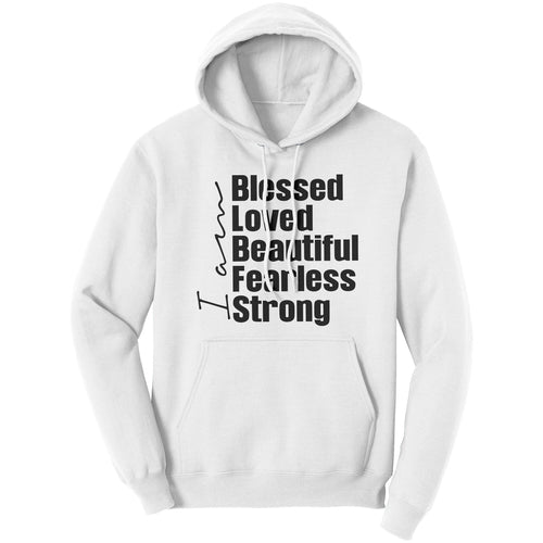 Graphic Hoodie Sweatshirt, i Am Blessed Hooded Shirt