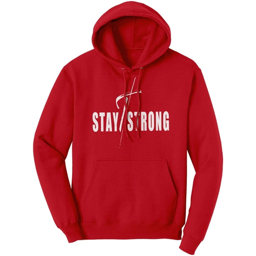 Graphic Hoodie Sweatshirt, Stay Strong Hooded Shirt