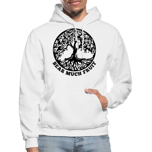 Mens Hoodie - Pullover Sweatshirt - Black Graphic/bear Much Fruit