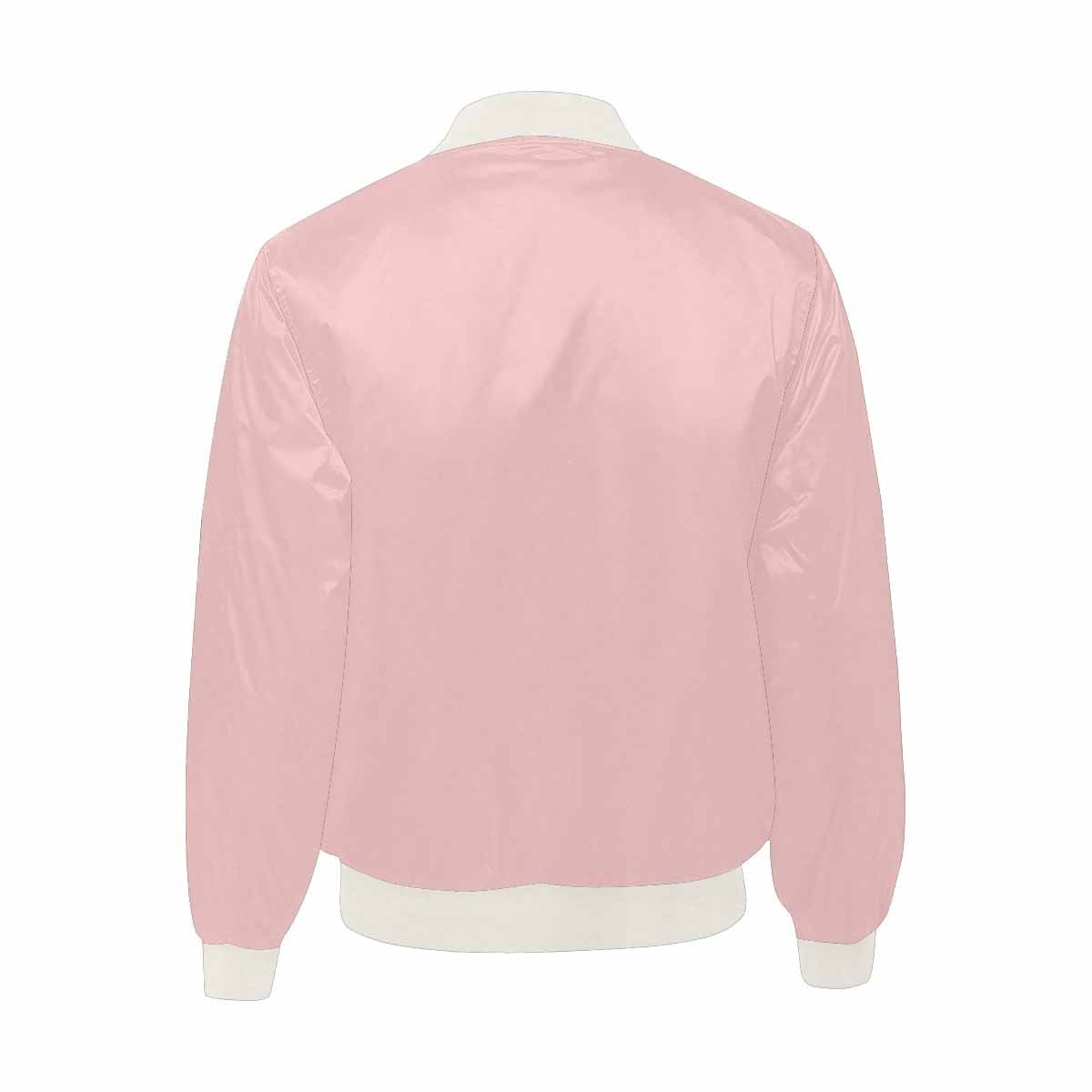 Mens Jacket, Rose Quartz Red Bomber Jacket