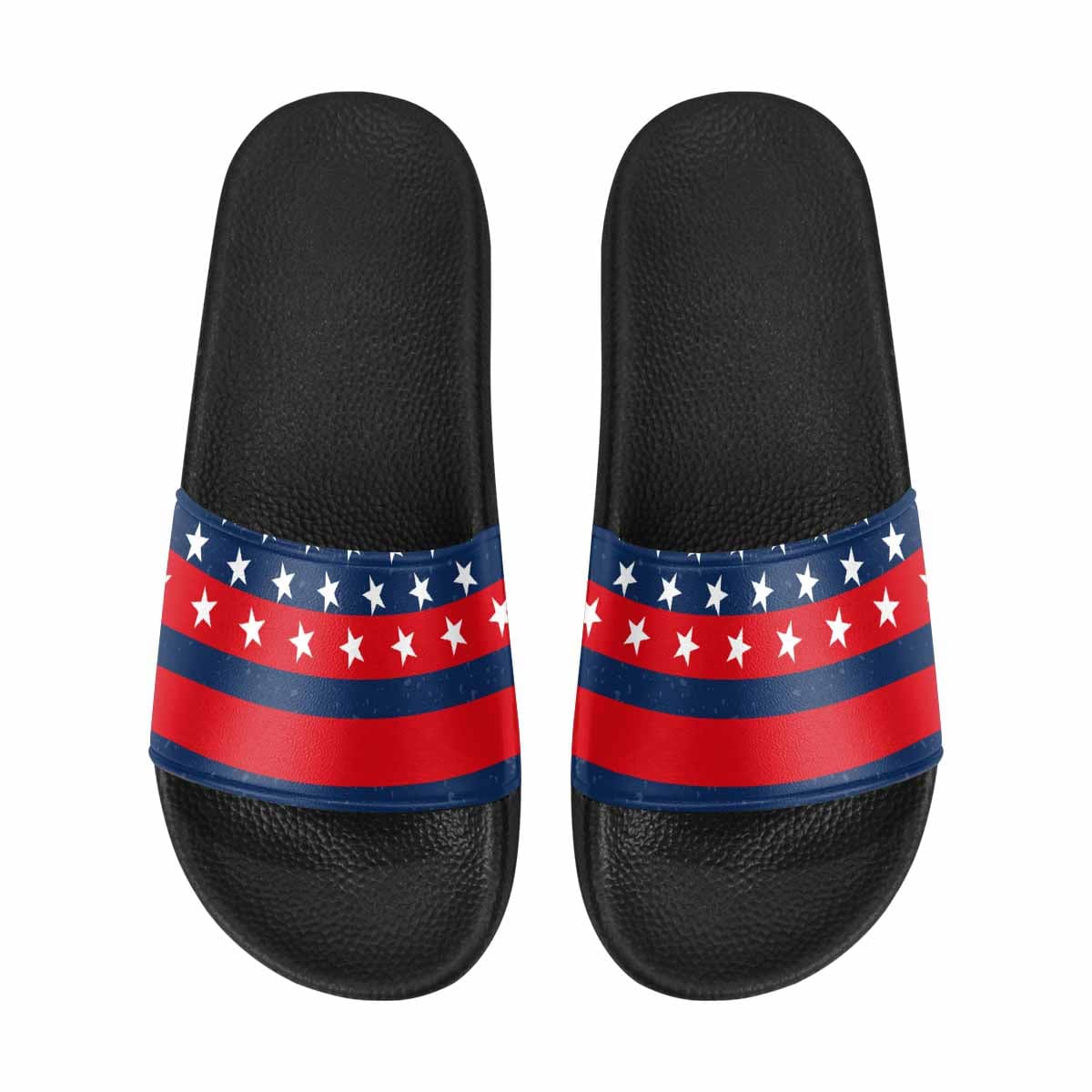 Mens Slide Sandals, Stars And Stripes Print