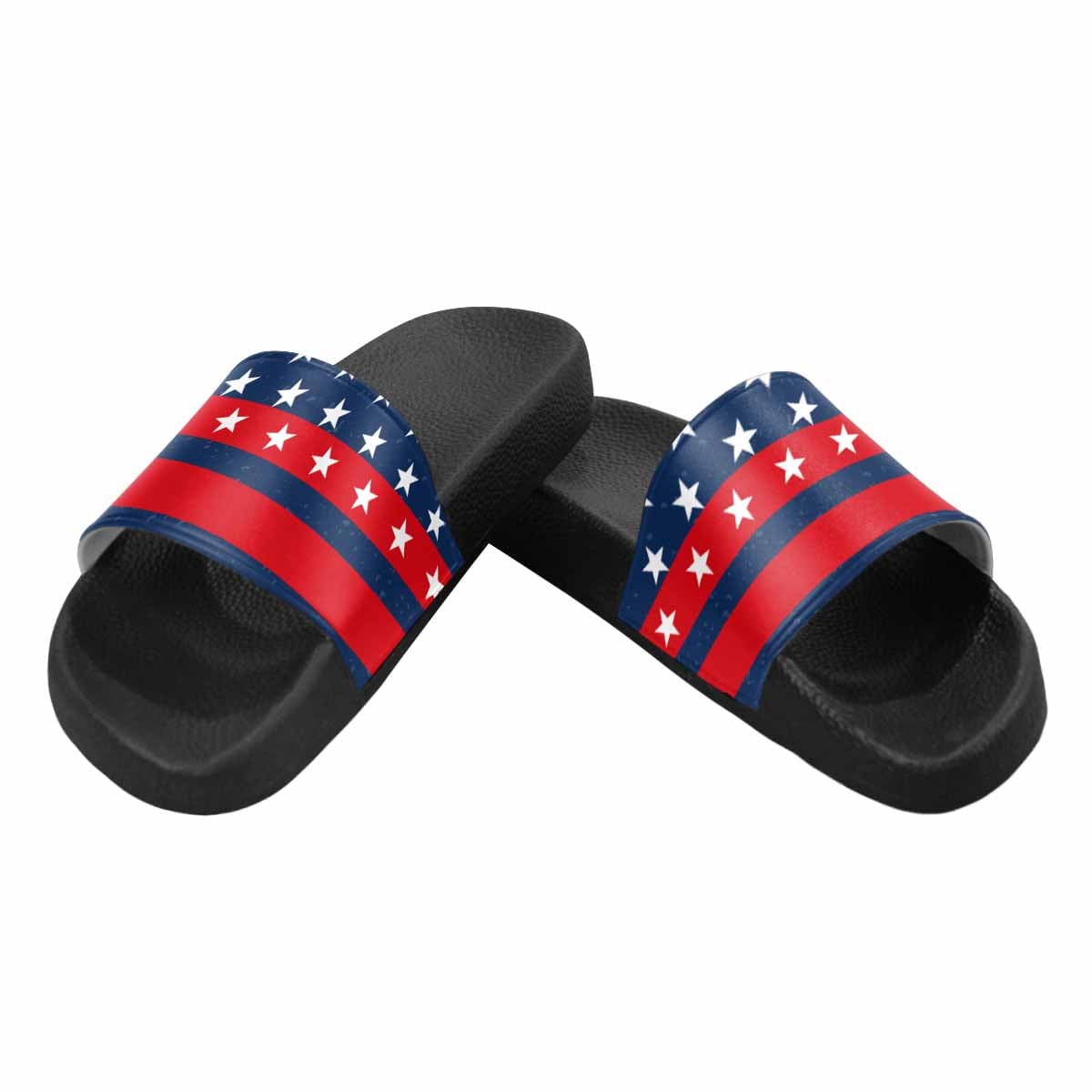 Mens Slide Sandals, Stars And Stripes Print